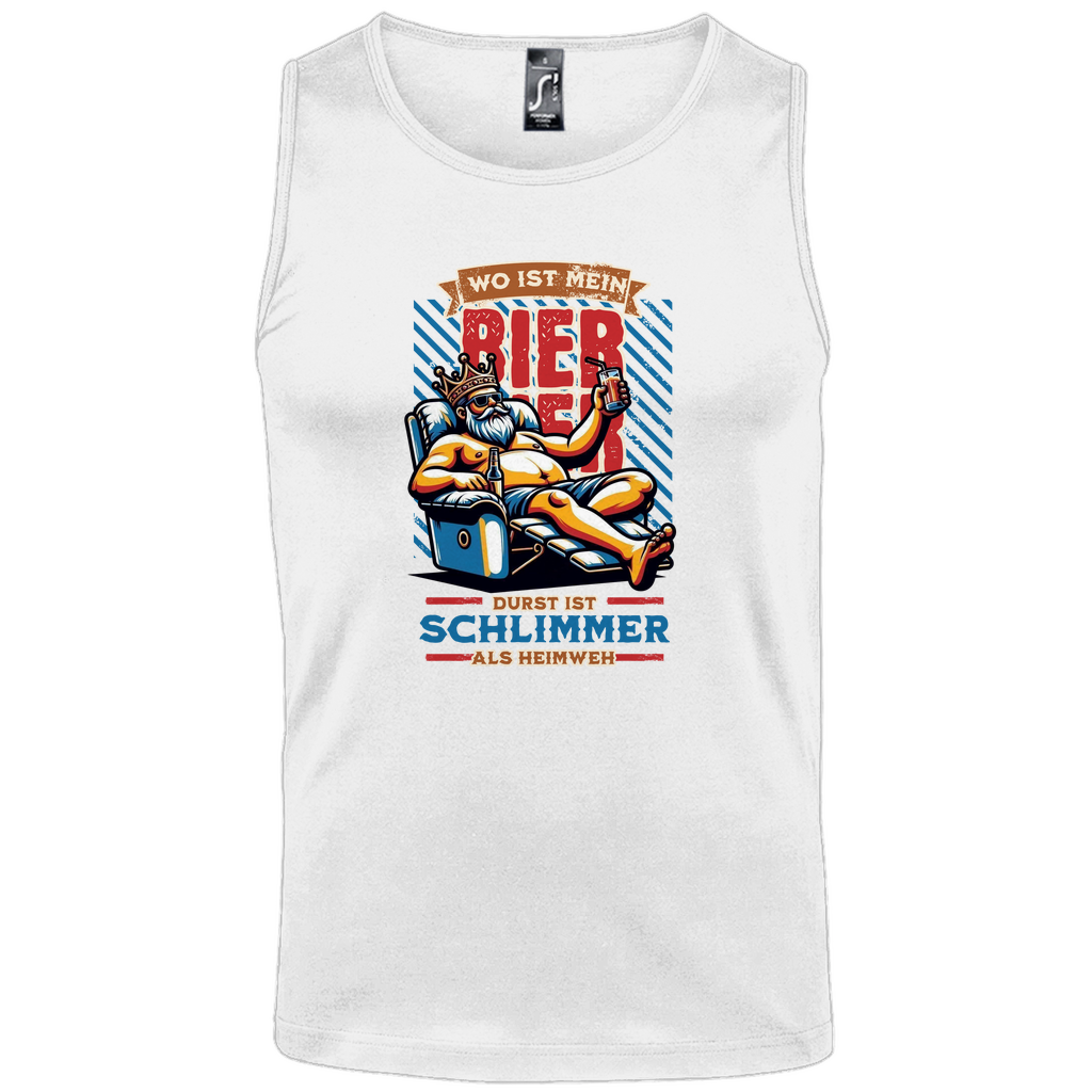 Herren Tank Top - Durst ist schlimmer als Heimweh