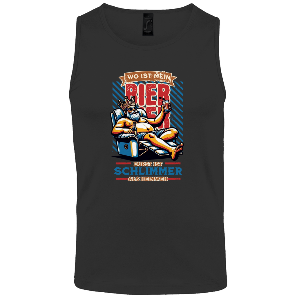 Herren Tank Top - Durst ist schlimmer als Heimweh